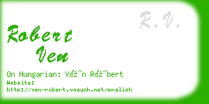 robert ven business card